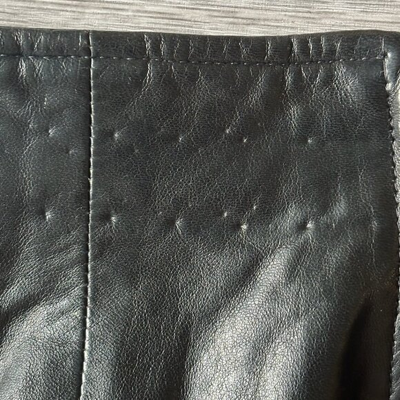 Vintage Vakko Zip Leather Skirt - Women's XS - Picture 4 of 4